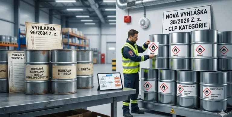klasifikácia CLP horľavé kvapaliny, nová vyhláška horľavé kvapaliny 2026, zrušenie vyhlášky 96/2004, kategórie horľavých kvapalín